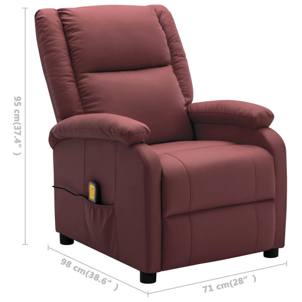 Wayfair red best sale leather chair